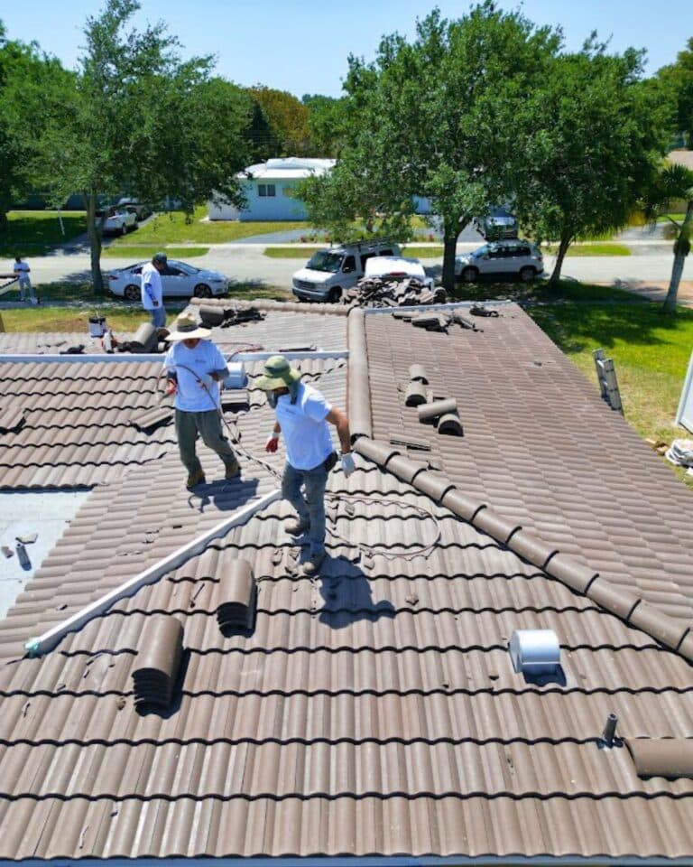 Tile roofing installer